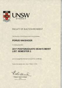 Deans Merit List