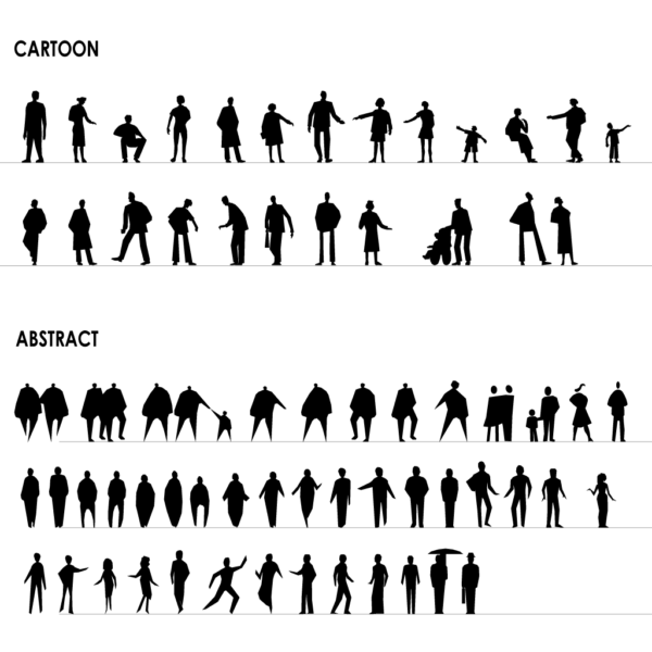 SILHOUETTE PEOPLE dwg download free 2