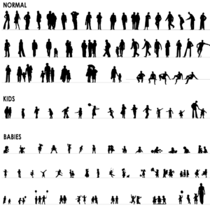 Illustrator Silhouette People 1-100 Scale