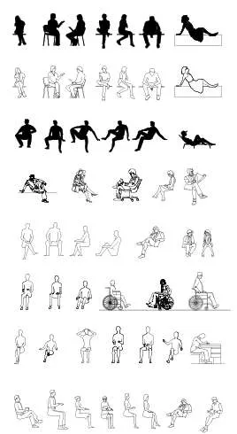 People Sitting - DWG - Image 2