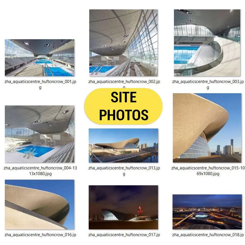 Zaha Hadid London Aquatic Center Site Photos